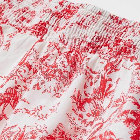 Short tiered ruffle skirt with jungle motif - Picture 3 of 4